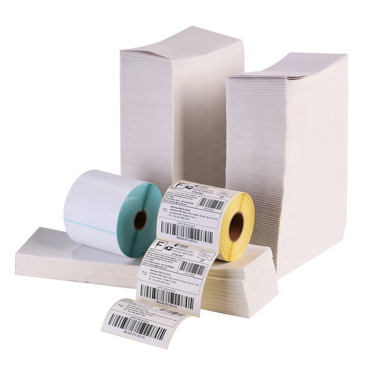 500 sheet roll 100x150 4x6 direct thermal printer paper self adhesive barcode address mailing sticker labels