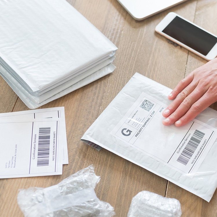 500 sheet roll 100x150 4x6 direct thermal printer paper self adhesive barcode address mailing sticker labels
