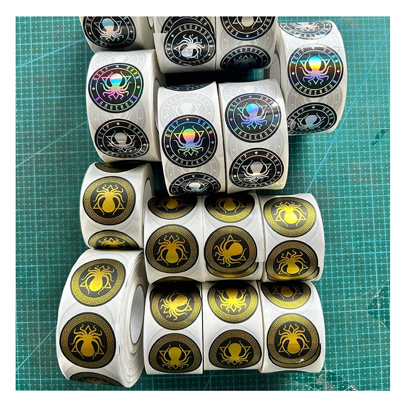 Waterproof Self-Adhesive PP Label Sticker Boxes Cups Paper bags Packaging Roll Label Custom Stickers