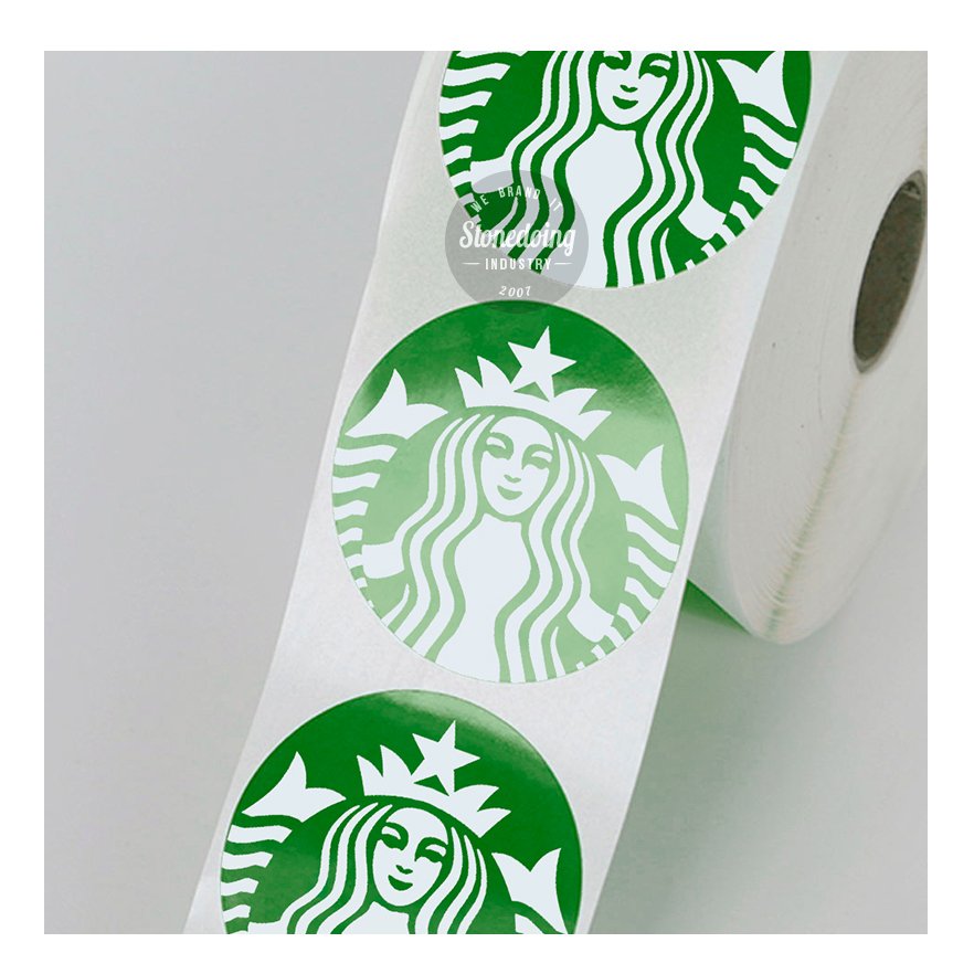 Waterproof Self-Adhesive PP Label Sticker Boxes Cups Paper bags Packaging Roll Label Custom Stickers