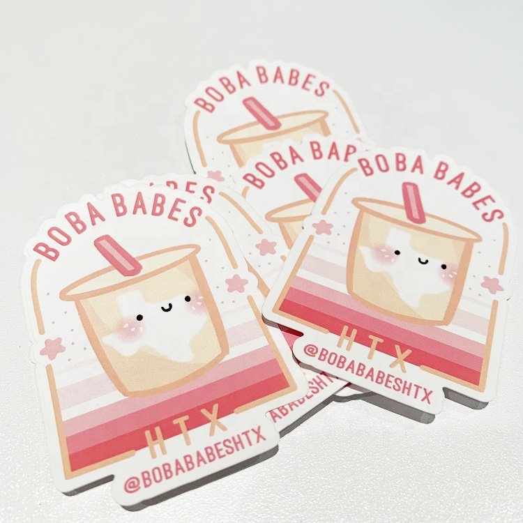 Custom Logo Waterproof Dishwashers Safe High Quality Die Cut Vinyl holo sparkles sticker Glitter Hologram Sticker