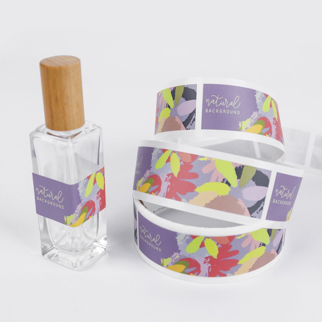 Custom Logo Printing Vinyl Adhesive Bottle Sticker Packaging Cosmetic Shampoo Perfume Waterproof Sticker Labels For Bottles