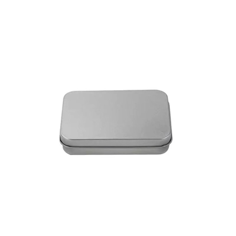 Custom logo Small Metal Rectangle Tin Box with Lid Packaging Container for Candy for Gift Card Photo Frame Sticker