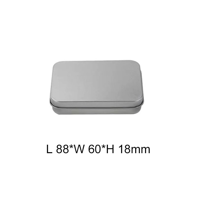 Custom logo Small Metal Rectangle Tin Box with Lid Packaging Container for Candy for Gift Card Photo Frame Sticker