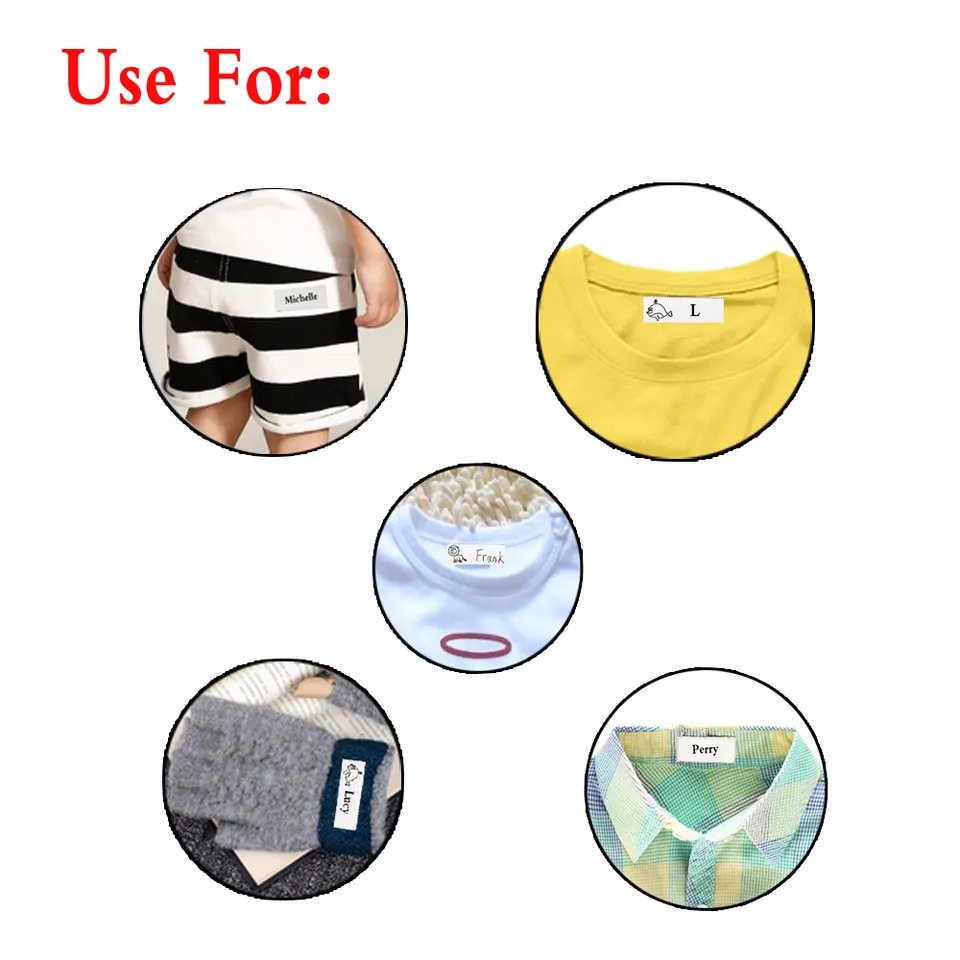 Custom Waterproof Name Tag Sticker Identification Badges Easy Peel and Stick Write on Label Stickers for Kids Students