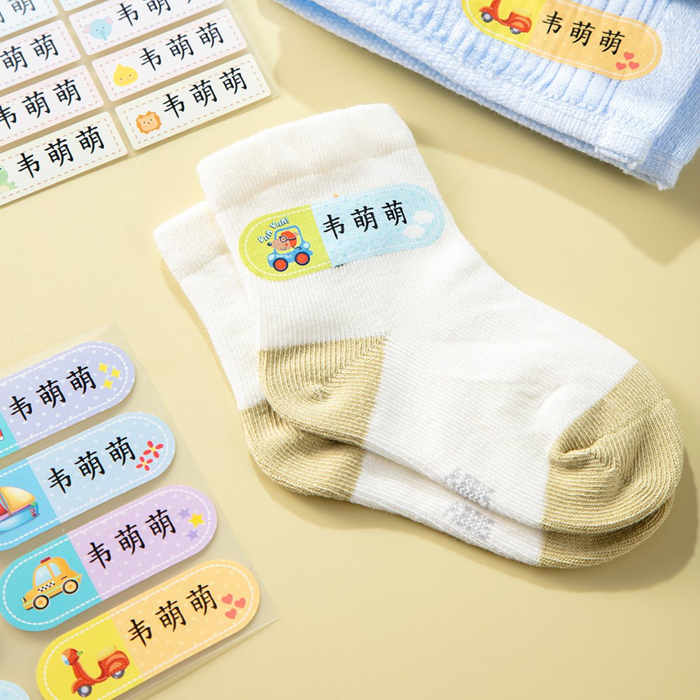 Custom Waterproof Name Tag Sticker Identification Badges Easy Peel and Stick Write on Label Stickers for Kids Students