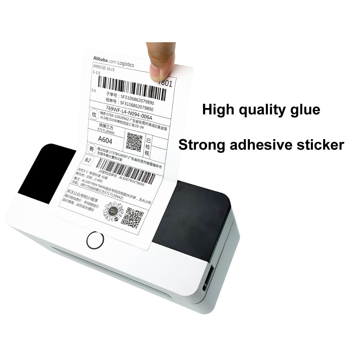 Custom 4x6 inches blank thermal shipping sticker adhesive waterproof 100x150mm 100x50mm 100x80mm thermal label sticker