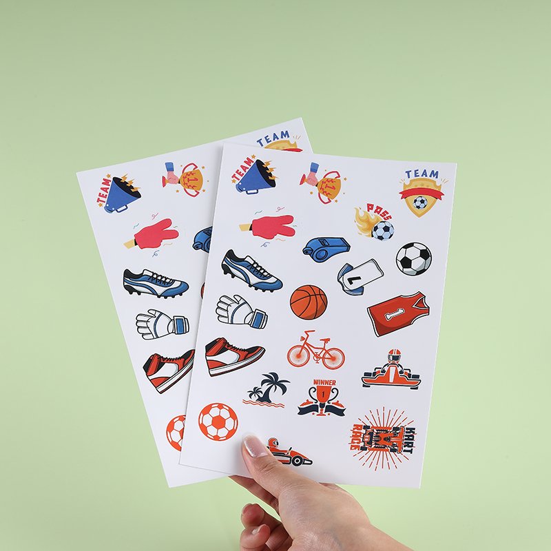 High Quality Custom Printing Cartoon Sticker Vinyl Die Cut Sticker Sheet Removable Kiss Cut Vinyl Stickers Sheet