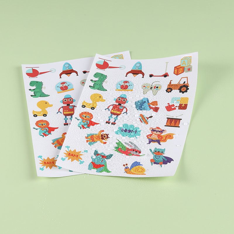 High Quality Custom Printing Cartoon Sticker Vinyl Die Cut Sticker Sheet Removable Kiss Cut Vinyl Stickers Sheet