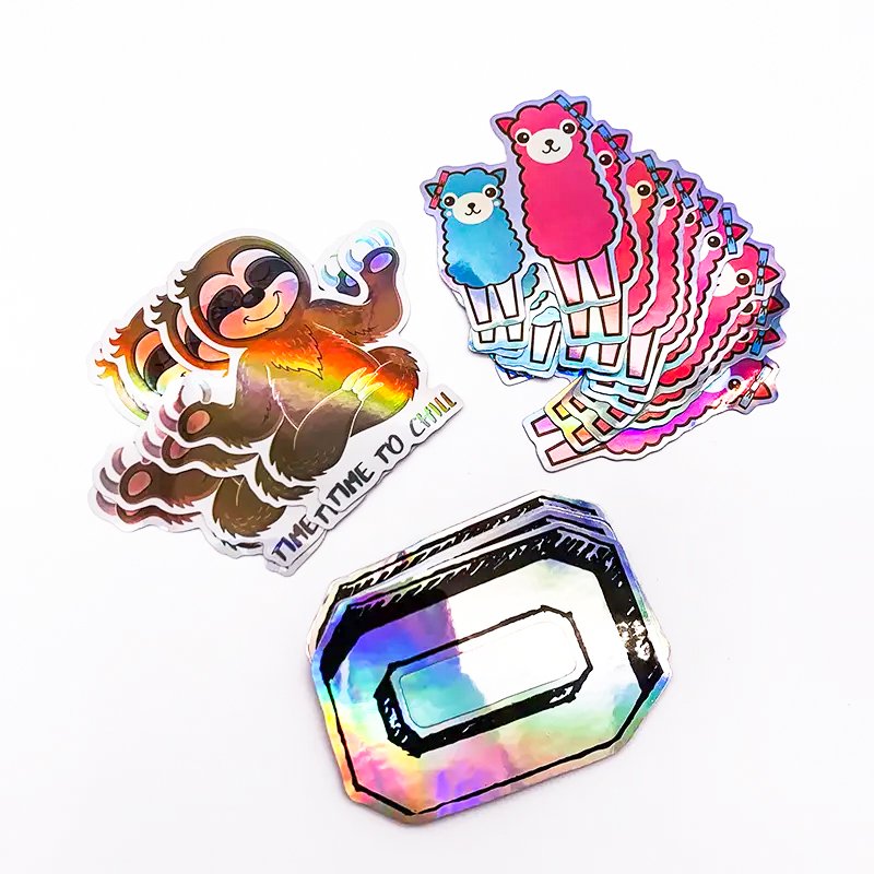 Adhesive Waterproof Logo Printing Custom Design Vinyl Stickers Bulk Die Cut Stickers Pack