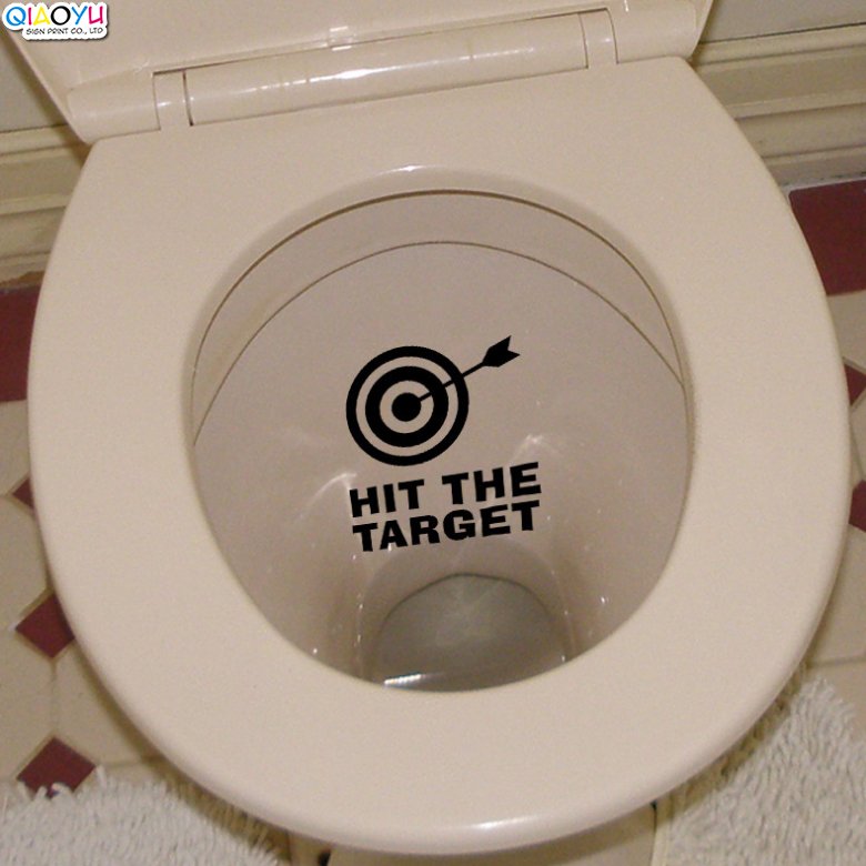 Wholesale Hit The Target Custom Die Cut Decals Sticker Vinyl Decal For Toilet