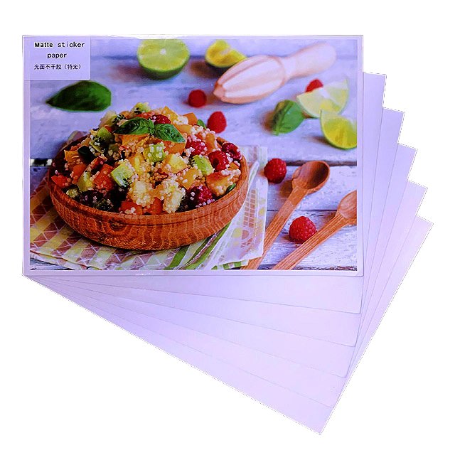 8.5 "x11" printed waterproof self-adhesive glossy label paper 135gsm A4 Size Vinyl Sticker Photo Paper for inkjet printer
