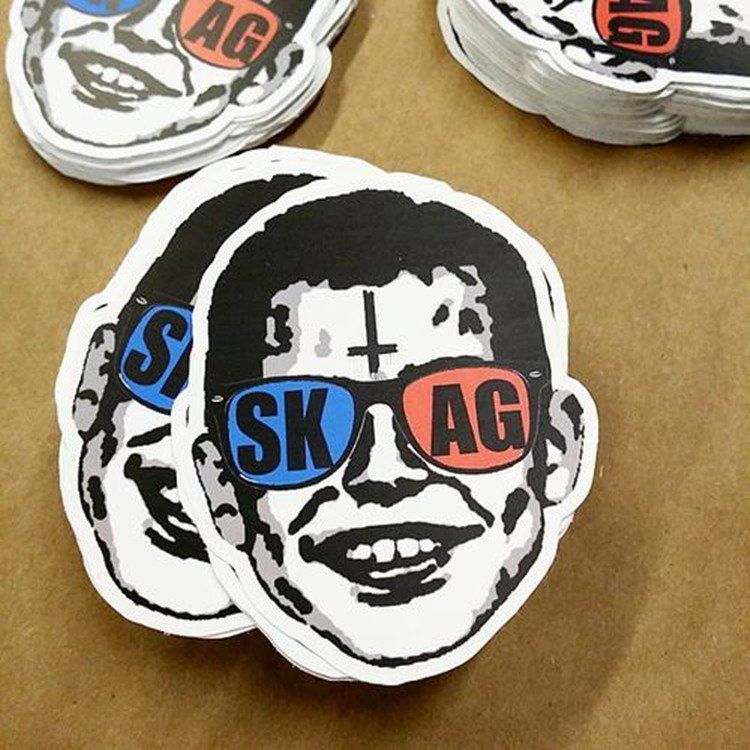 Die Cut Company Logo Printing Oval Shape Vinyl Sticker