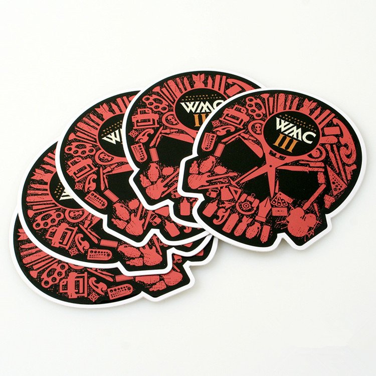 Die Cut Company Logo Printing Oval Shape Vinyl Sticker
