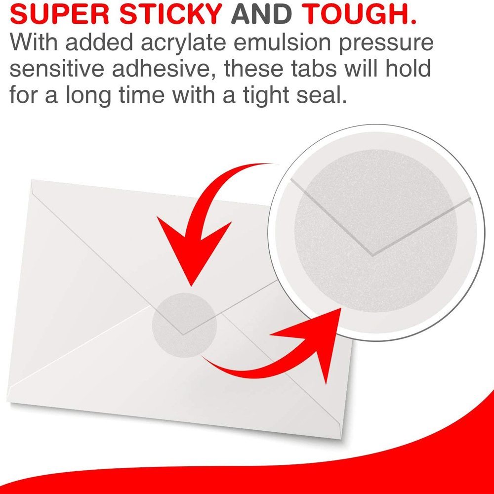 Vinyl PVC Transparent Blank Glossy Circle Dots Envelope Mailing Round Clear Wafer Seal Sticker For Paper Box, Bag, Gift Package