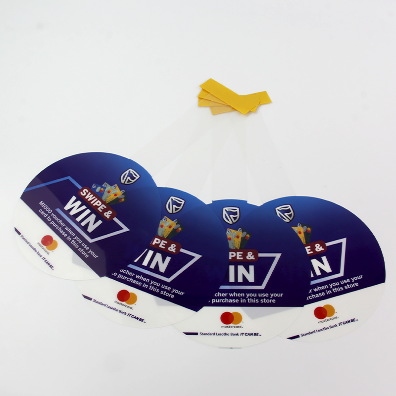 Custom High Quality pop wobbler Shelf Wobbler High Quality Shelf Display Wobbler Sticker With Plastic Swing