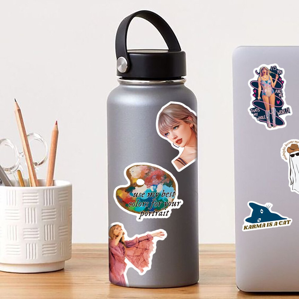 50Pcs Famous Taylor swift Concert Album Graffiti Stickers For Girls Fans Guitar Bottle Waterproof Midnights Sticker