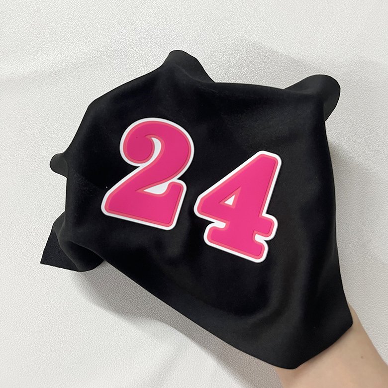 Designer wholesale 3d silicone heat press iron on t shirts vinyl logo patches transfer screen printing stickers for clothes