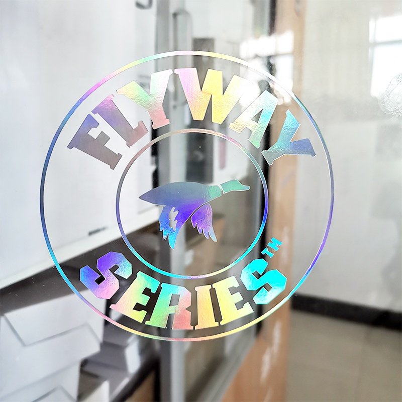 Weatherproof Laser Rainbow Effect Vehicle 3D Lettering Holographic Decals Customized Logo UV Transfer Vinyl Car Window Stickers