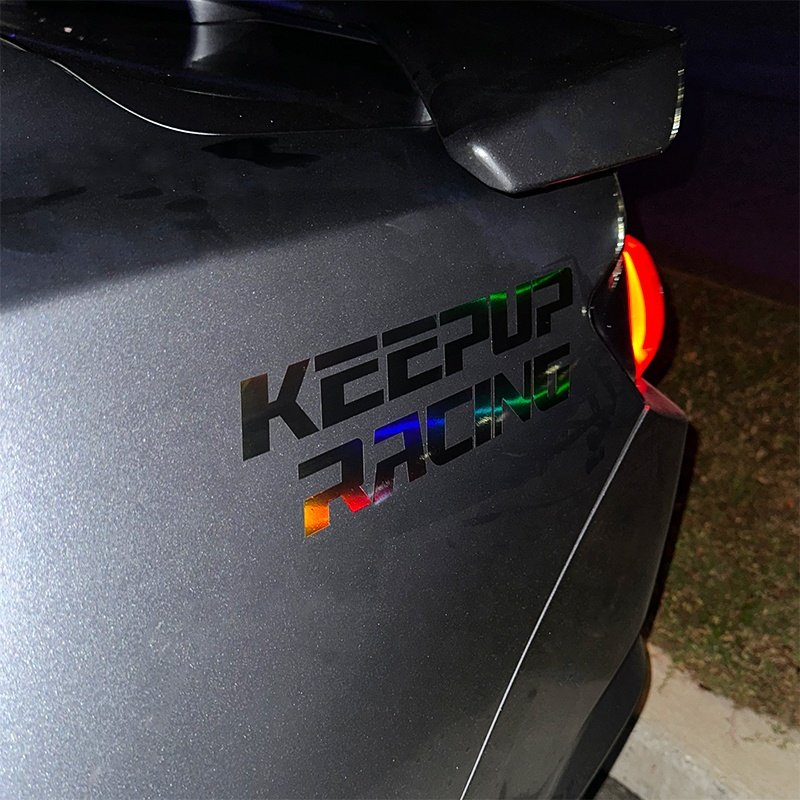 Weatherproof Laser Rainbow Effect Vehicle 3D Lettering Holographic Decals Customized Logo UV Transfer Vinyl Car Window Stickers