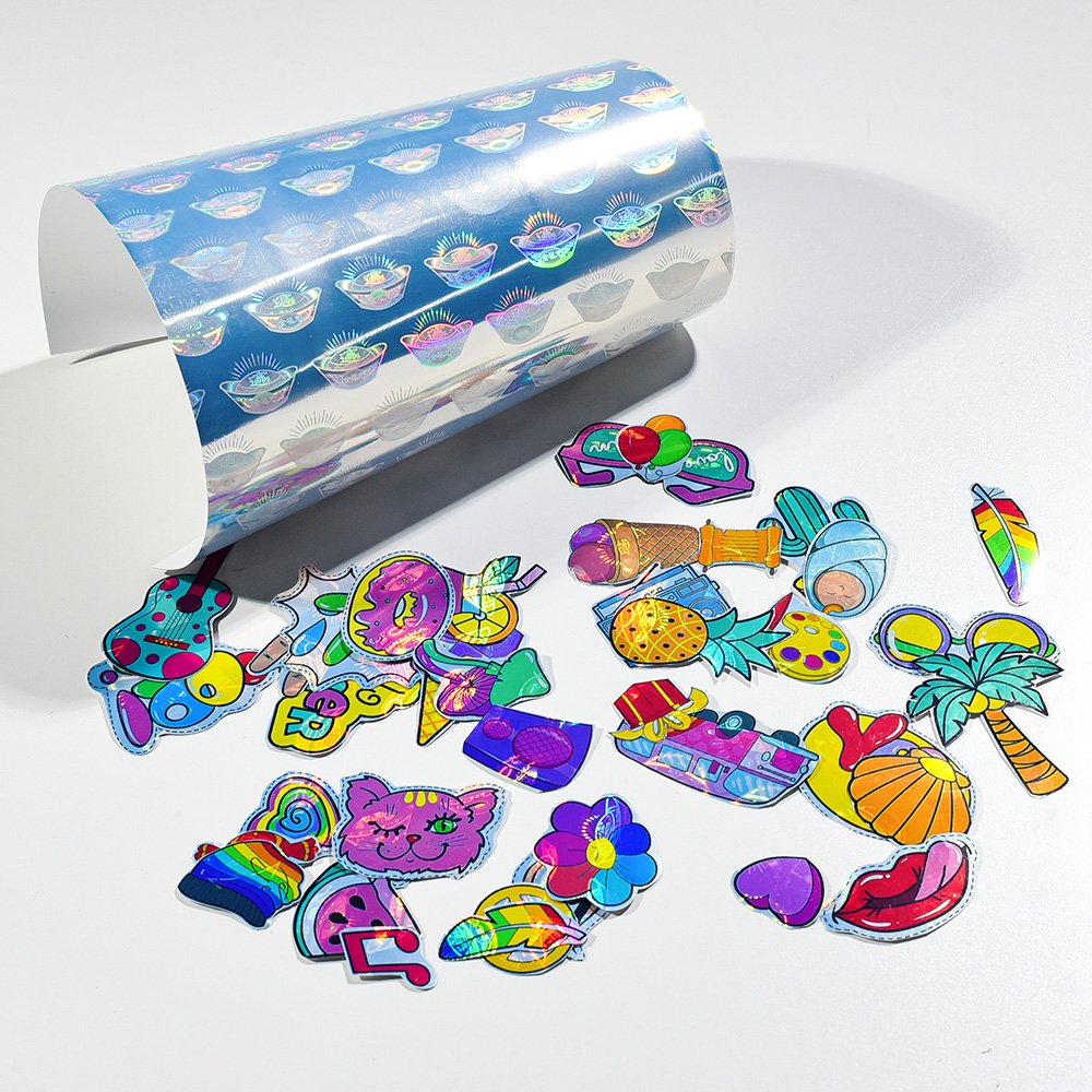 Fashion Transparent Machine Nail Holographic Transfer Sticker