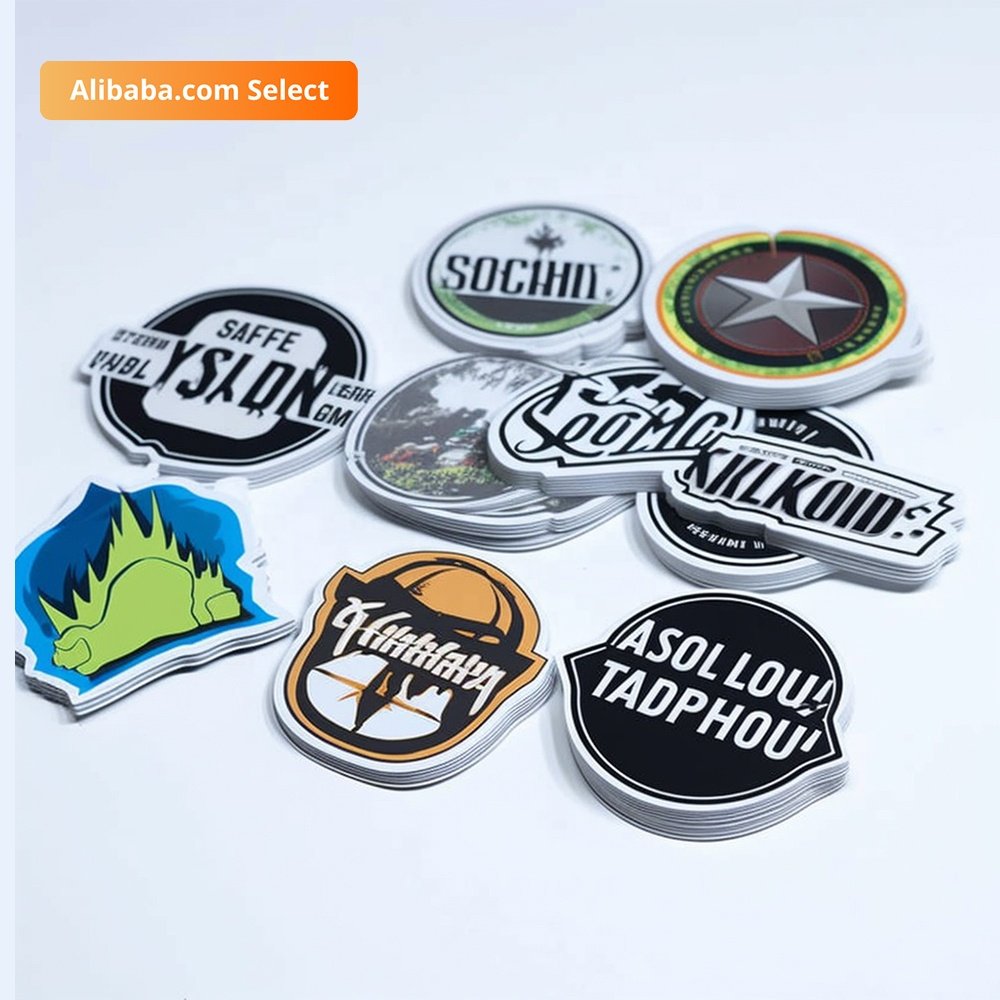 Customized Crystal Code For Packing Box Round Die Cut With Logo Suncatcher Sticker Car Stickers Custom Printing Vinyl