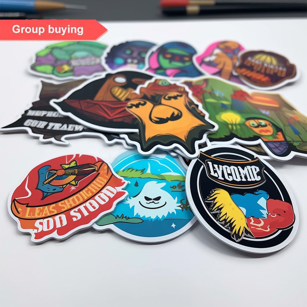 Customized Crystal Code For Packing Box Round Die Cut With Logo Suncatcher Sticker Car Stickers Custom Printing Vinyl