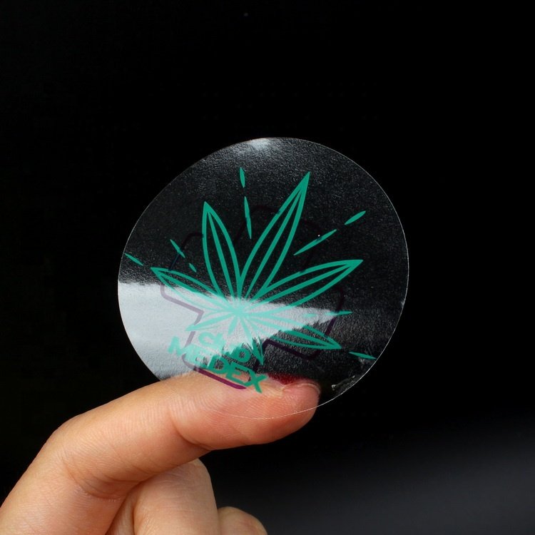 Bulk Custom Print Logo Transparent Round Stickers Labels for Packing