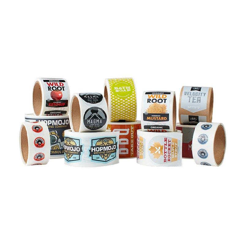 Custom Printed Roll Label Sticker Offset Paper Cardboard Bottle Label with Film Lamination personalized beverage labels