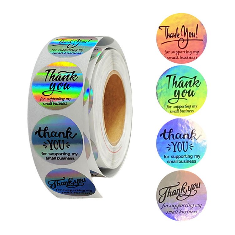 Stickers Custom Logo Round Shape Waterproof Self Adhesive Label Printing Label Holographic Sticker