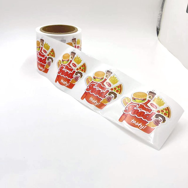 Custom Adhesive Gold Stamping Vinyl Packaging Labels Food Stickers