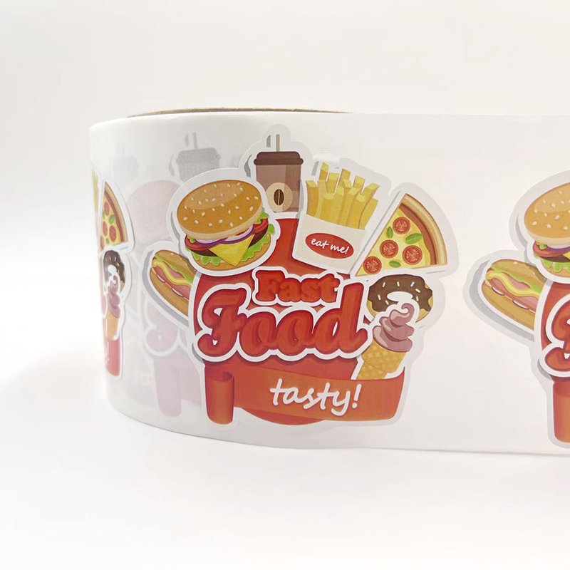 Custom Adhesive Gold Stamping Vinyl Packaging Labels Food Stickers