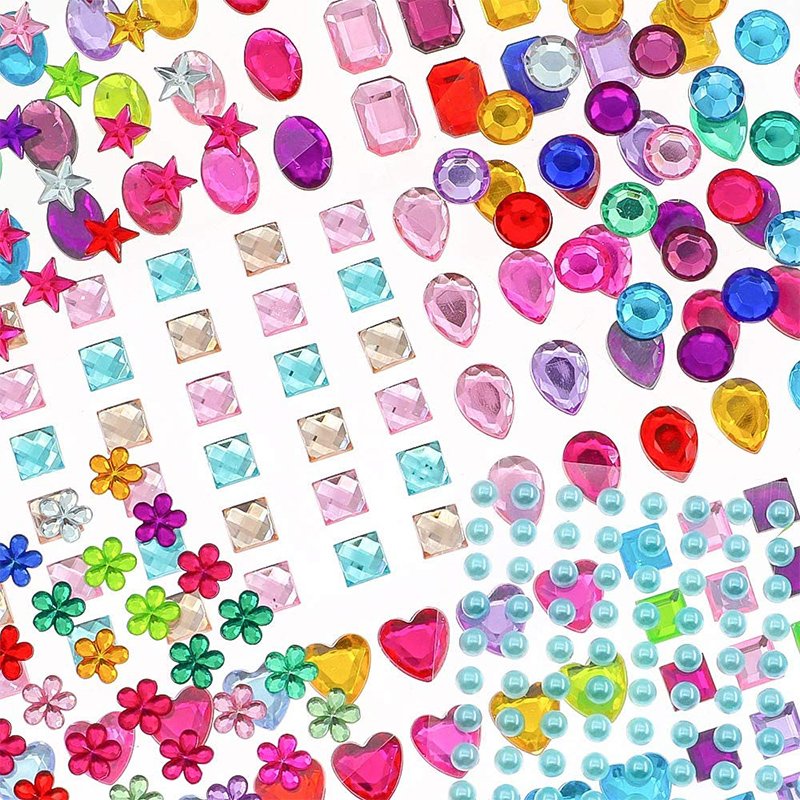 Little Glitter Sticker Rainbow Sequin Bulk Assorted for DIY Arts Craft Adhesive Backed Bling Sequins for Crafts