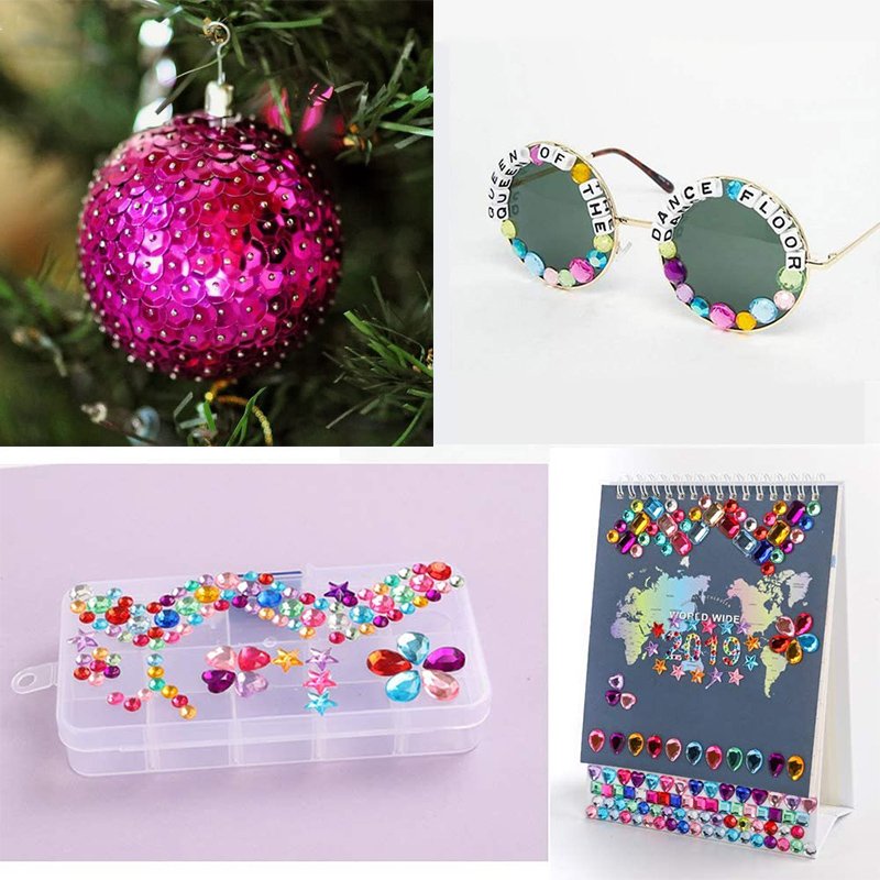Little Glitter Sticker Rainbow Sequin Bulk Assorted for DIY Arts Craft Adhesive Backed Bling Sequins for Crafts