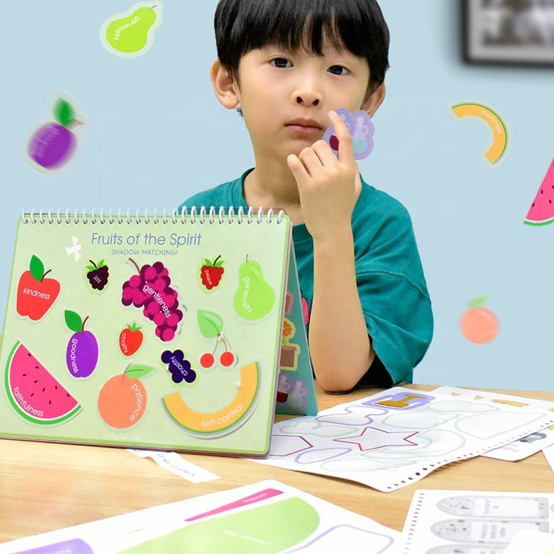 Customized A4 A5 pages educational activity girls children reusable sticker books for kids
