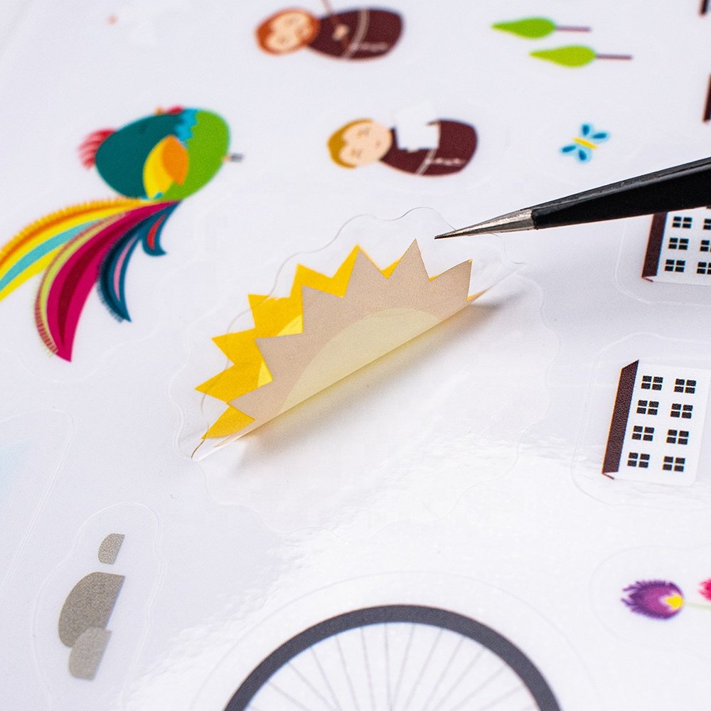 Customized A4 A5 pages educational activity girls children reusable sticker books for kids