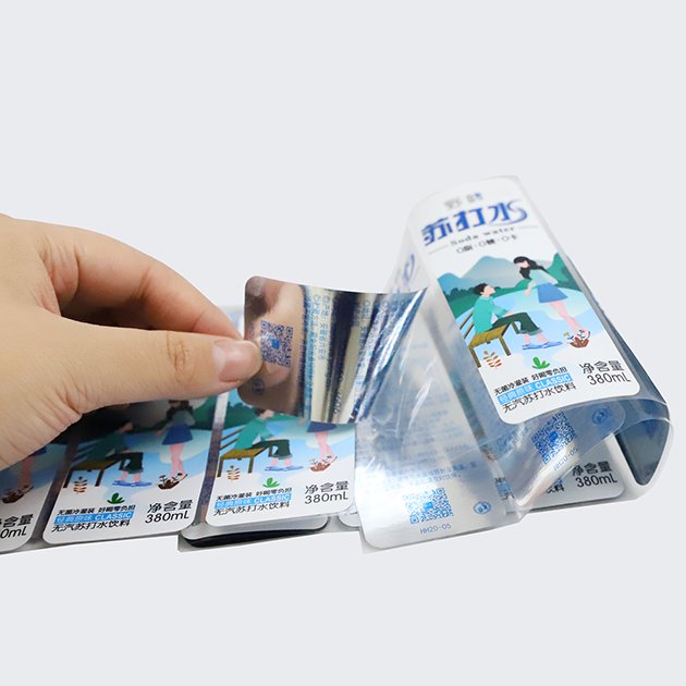 Custom Design Printed Vinyl Waterproof Adhesive Drink Water Juice Glass Bottle Beverage Labels For Bottle Sticker