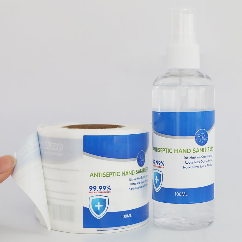 Logo Printing Glossy Stickers Roll Cosmetic die cut packaging label rolls Bottle Customized Adhesive