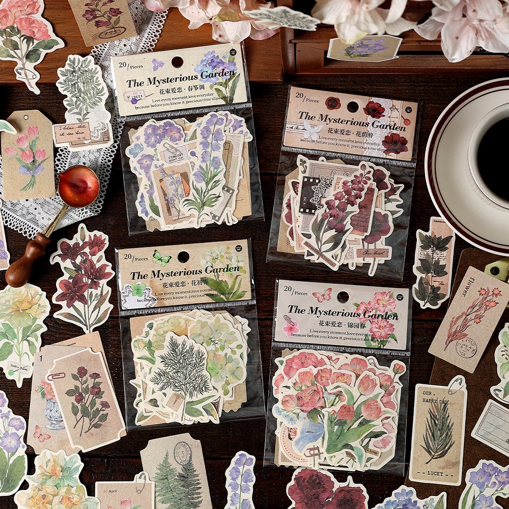 Flower Series Guka Label Laptop Cartoon 3D Stationery Scrapbooking Waterproof Kawaii Fairy Hand Account Decorative Stickers