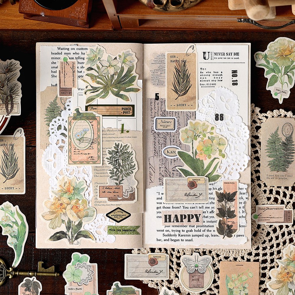 Flower Series Guka Label Laptop Cartoon 3D Stationery Scrapbooking Waterproof Kawaii Fairy Hand Account Decorative Stickers