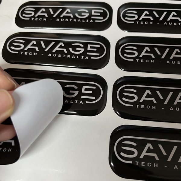 High Quality 3D Crystal Epoxy Raised Logo Sticker Polyurethane Domed Decal 3D Epoxy Doming Stickers