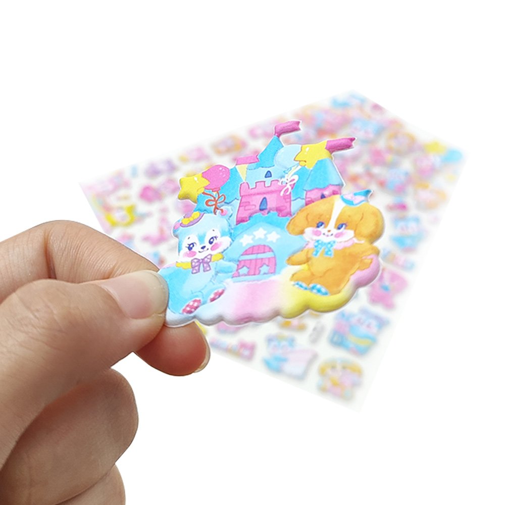 New Cute 3D Sticker Print Decorative Sticker Custom Baby Toys Sponge Foam Puffy Bubble Stickers For Kids