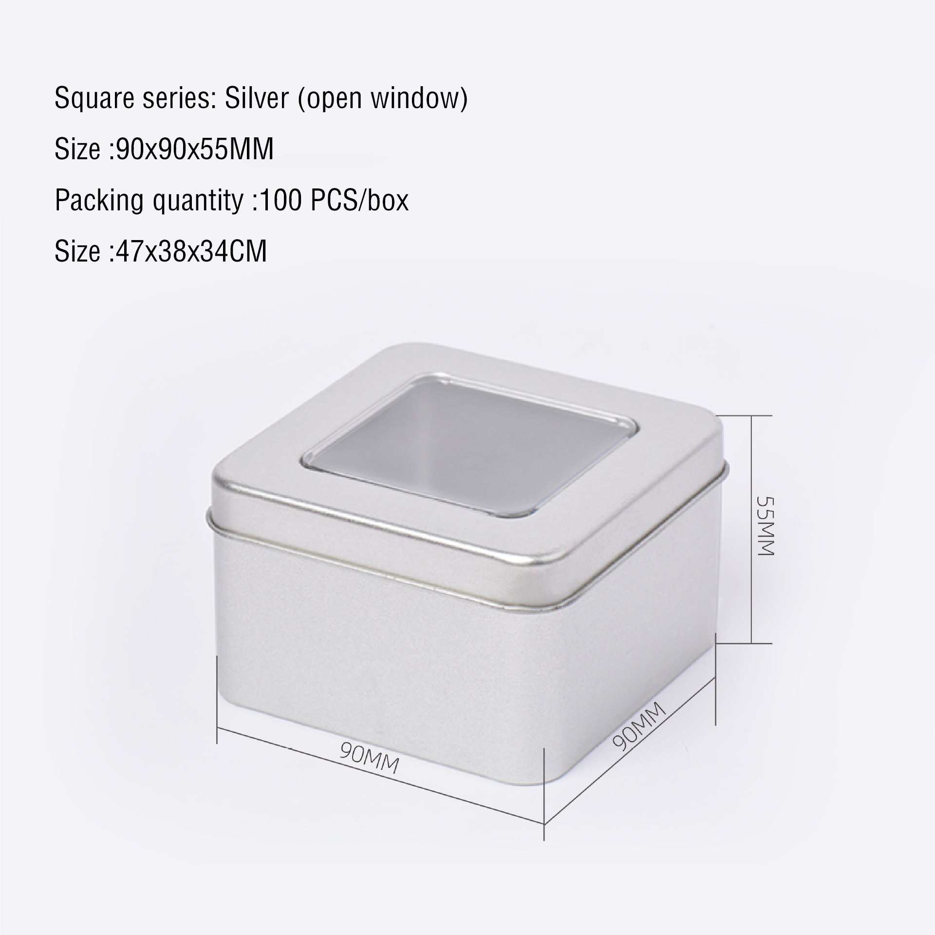 Custom Logo Metal Square Candy Box in Candy Color Wedding Party Favors Gifts Jewelry Packaging Perfume Candles Crafts Stickers