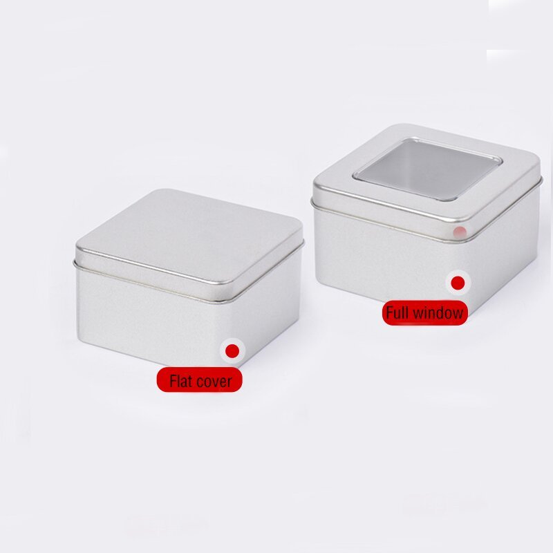 Custom Logo Metal Square Candy Box in Candy Color Wedding Party Favors Gifts Jewelry Packaging Perfume Candles Crafts Stickers