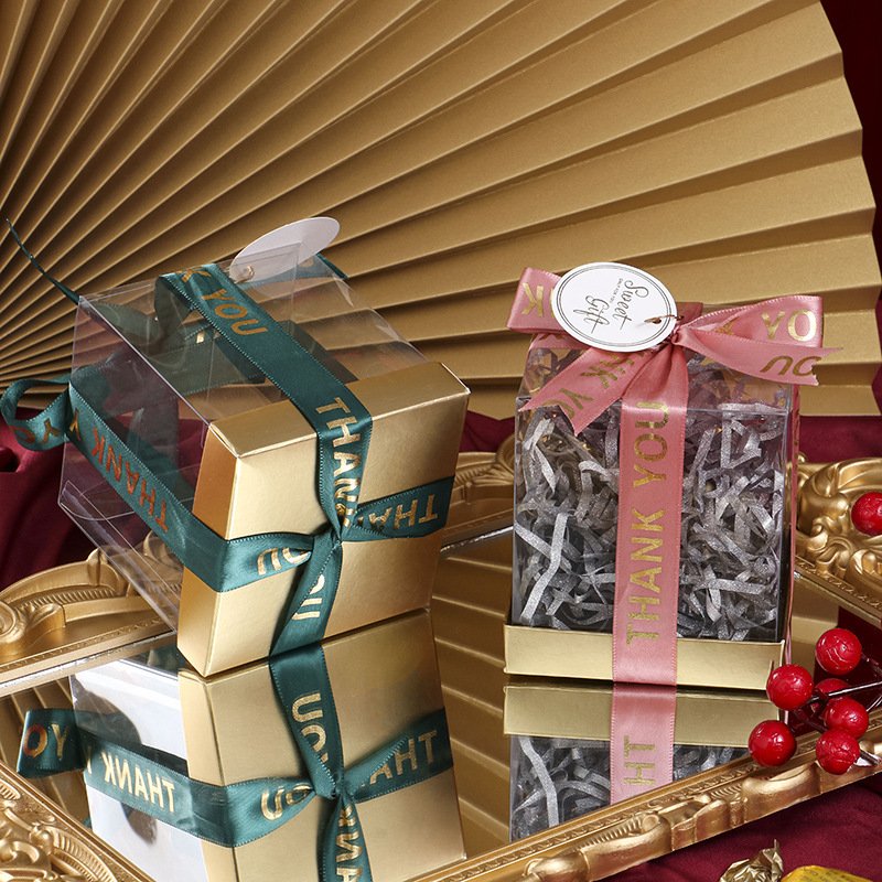 Chinese manufacturers chocolate packaging wholesales cheap transparent clear plastic door gift candy boxes for wedding souvenirs