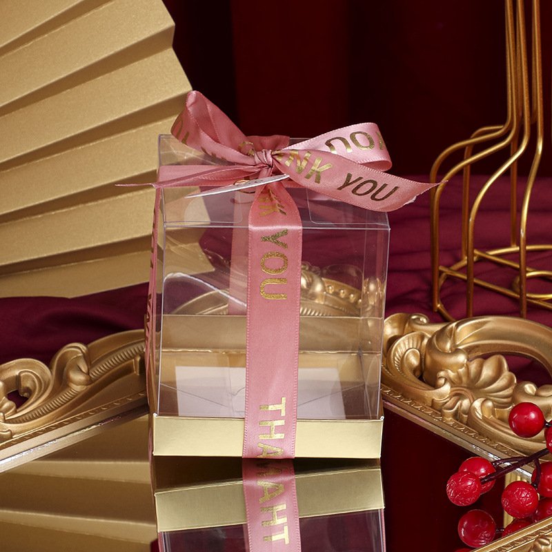 Chinese manufacturers chocolate packaging wholesales cheap transparent clear plastic door gift candy boxes for wedding souvenirs