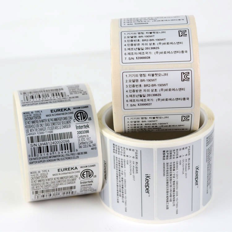 Custom printed strong stick bright silver label sticker electronic product label