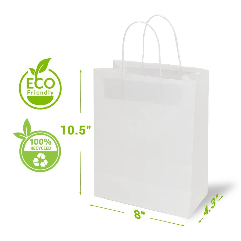 8.5x4.3x10.5 inch Paper Bags with Handle
