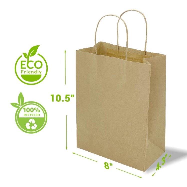 8.5x4.3x10.5 inch Paper Bags with Handle