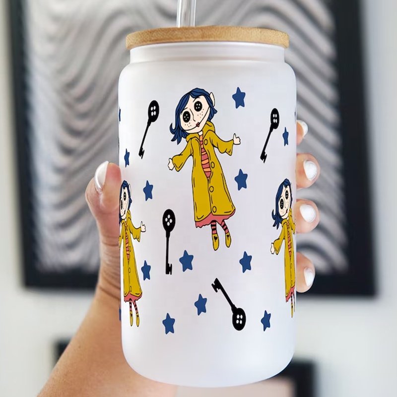 20000+ UV DTF Cup Wraps Halloween Spooky Coraline UV dtf cup Wrap transfers Stickers Libbey Halloween UV Wrap for 16OZ Cups